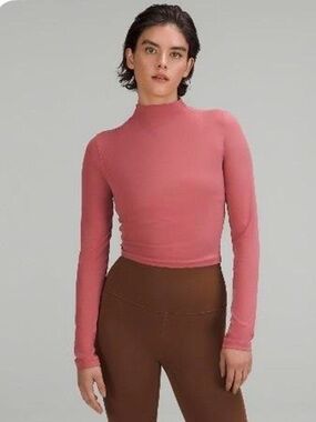 lululemon athletica All Aligned Mock Neck Long Sleeve
Shirt | Color: Brier Rose